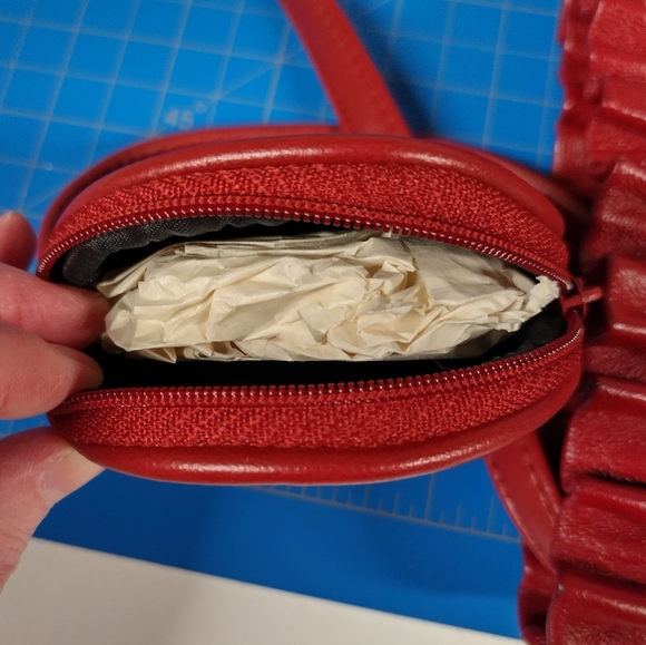 NWOT Coletta Real Leather Red Purse - Picture 9 of 16